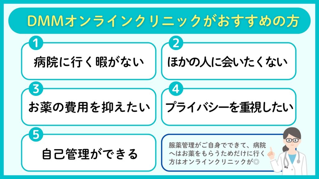 DMMオンラインクリニックのリベルサス処方はこんな方におすすめ!