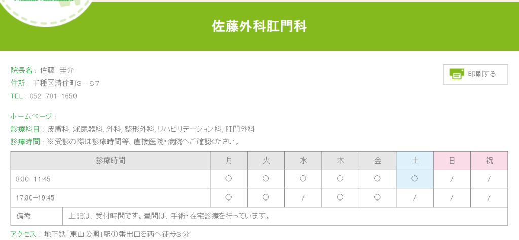 佐藤外科肛門科